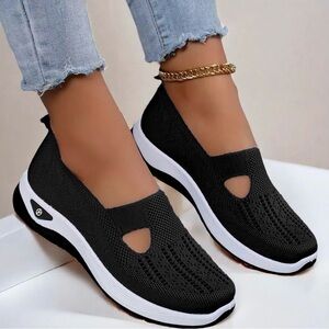 Black Slip-On Women's Shoes